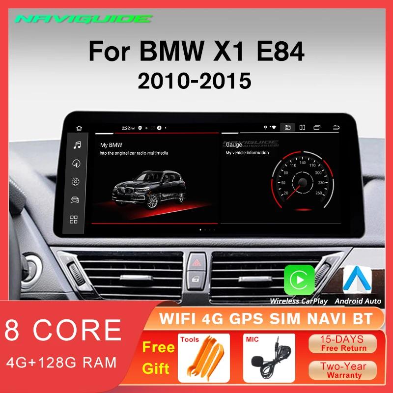 NAVIGUIDE ڵ  ī÷, GPS ׷ Ƽ̵ ÷̾, BMW X1 E84 CIC iDrive 2010-2015, ȵ̵ 12, 1920x720P, 4G BT, 12.3 ġ